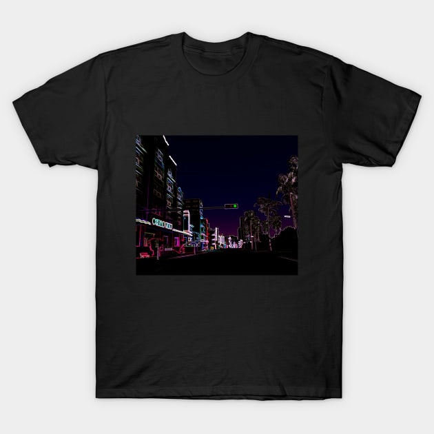 Neon Ocean View Hotel - Ocean Beach @ GTA Vice City T-Shirt by MgT510